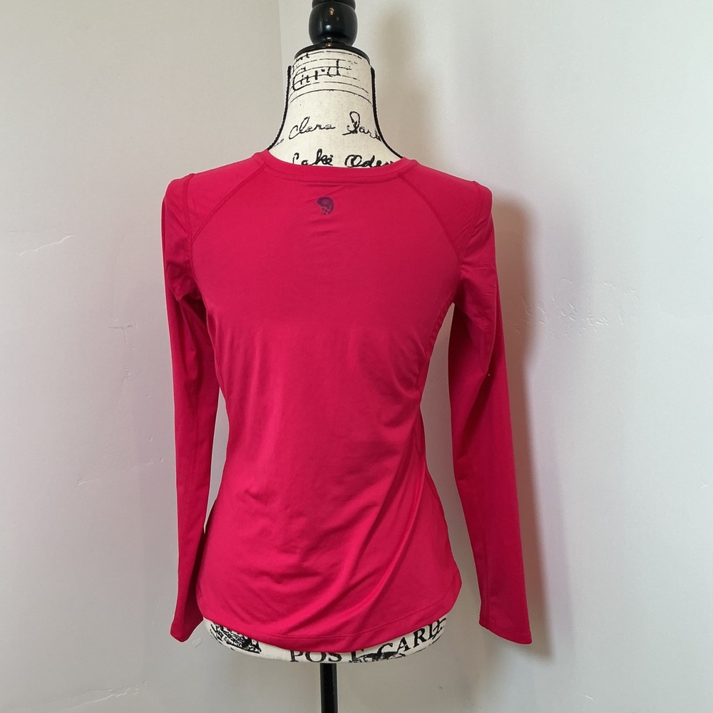 Mountain Hardwear Long Sleeve V-Neck Performance Shirt Women's XS Pink Athletic - Picture 5 of 6